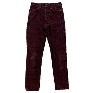 Citizens of Humanity Corduroy Pants Women’s 27 Olivia High Rise Slim Ankle Wine
